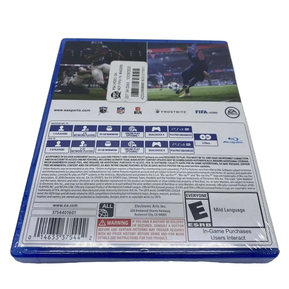 EA Sports 19 Bundle FIFA & NFL for PlayStation 4 New Sealed